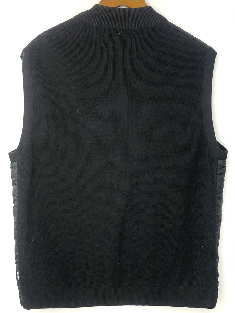 Barbour Mens Black Essential Gilet Quilted Snap Button Front Vest Jacket Size XL